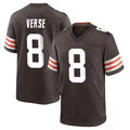 Rebec C.Browns #8 Jared Verse Player Brown Home Game Stitched Jerseys