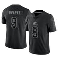 Rebec C.Browns #9 Grant Delpit Player Black Reflective Home Game Stitched Jerseys