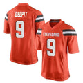 Rebec C.Browns #9 Grant Delpit Player Orange Home Game Stitched Jerseys