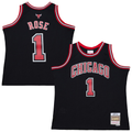 Rebec C.Bulls #1 Derrick Rose Mitchell & Ness Black Big & Tall 201011 Swingman Jerseys