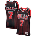 Rebec C.Bulls #7 Toni Kukoc Mitchell & Ness Black 199596 Hardwood Classics Swingman Jerseys