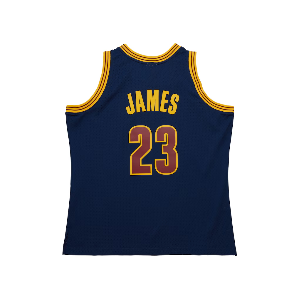 Rebec C.Cavaliers #23 LeBron James Mitchell & Ness Navy Big & Tall Hardwood Classics 2008-09 Swingman Jerseys