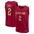 Rebec C.Cavaliers #2 Lonzo Ball  Wine Fast Break Replica Jerseys - Icon Edition