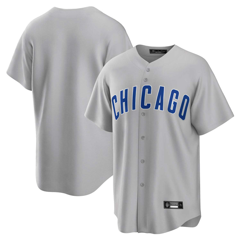 Rebec C.Cubs Gray Home Game Blank Player Stitched Jerseys