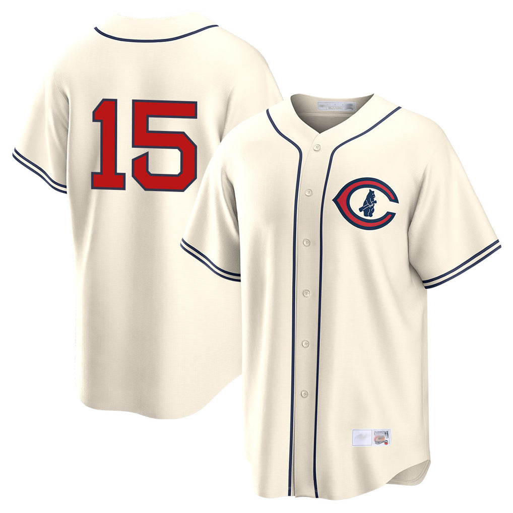 Rebec C.Cubs #15 Carson Kelly Player Cream Field of Dreams Home Game Stitched Jerseys