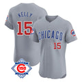 Rebec C.Cubs #15 Carson Kelly Player Gray Road 150th Anniversary Limited Elite Home Stitched Jerseys