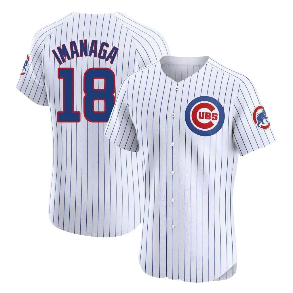 Rebec C.Cubs #18 Shota Imanaga Player White Limited Elite Home Game Stitched Jerseys