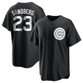 Rebec C.Cubs #23 Ryne Sandberg Player Black Game Stitched Jerseys