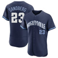 Rebec C.Cubs #23 Ryne Sandberg Player Navy City Connect Limited Elite Home Stitched Jerseys