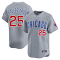 Rebec C.Cubs #25 Mois¨¦s Ballesteros Player Gray Road Limited Home Stitched Jerseys