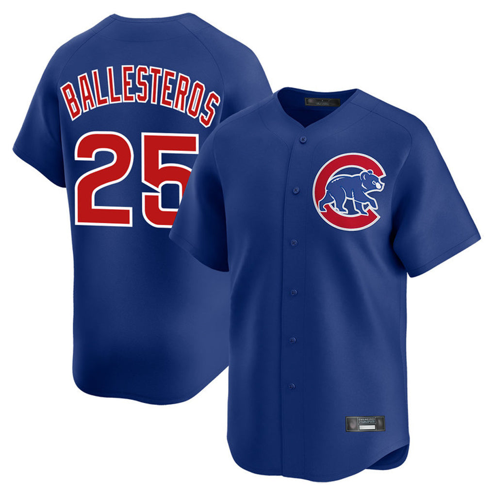 Rebec C.Cubs #25 Mois¨¦s Ballesteros Player Royal Limited Home Stitched Jerseys