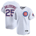 Rebec C.Cubs #25 Mois¨¦s Ballesteros Player White Limited Home Game Stitched Jerseys