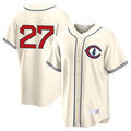 Rebec C.Cubs #27 Seiya Suzuki Player Cream Field of Dreams Home Game Stitched Jerseys