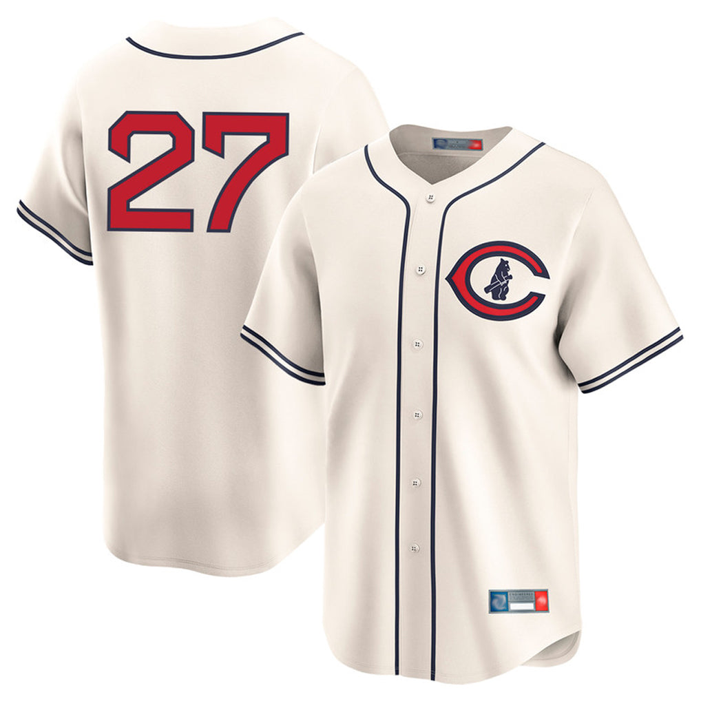 Rebec C.Cubs #27 Seiya Suzuki Player Cream Field of Dreams Limited Home Game Stitched Jerseys
