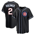 Rebec C.Cubs #2 Nico Hoerner Player Black Fashion Out Game Stitched Jerseys