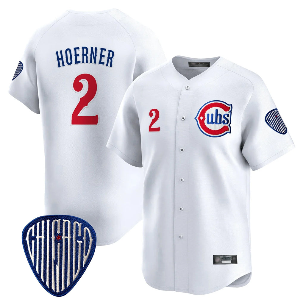 Rebec C.Cubs #2 Nico Hoerner Player White Vapor Premier Limited Home Stitched Jerseys