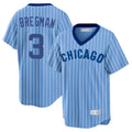 Rebec C.Cubs #3 Alex Bregman Blue T-shirt Cooperstown Collection Limited Stitched Jerseys