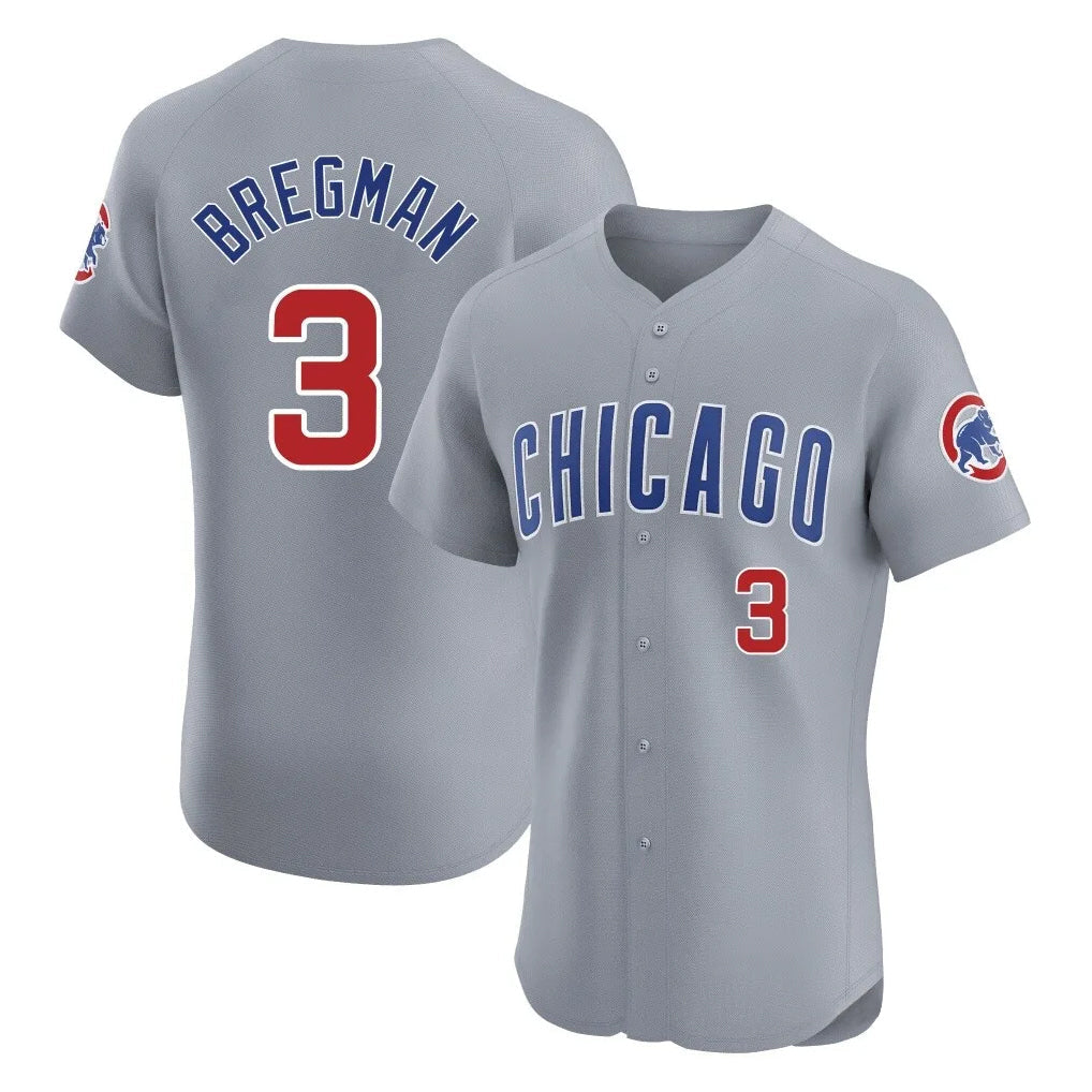 Rebec C.Cubs #3 Alex Bregman Gray Road Limited Elite Home Stitched Jerseys