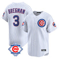 Rebec C.Cubs #3 Alex Bregman White Game Home Stitched Jerseys