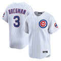 Rebec C.Cubs #3 Alex Bregman White Limited Home Game Stitched Jerseys