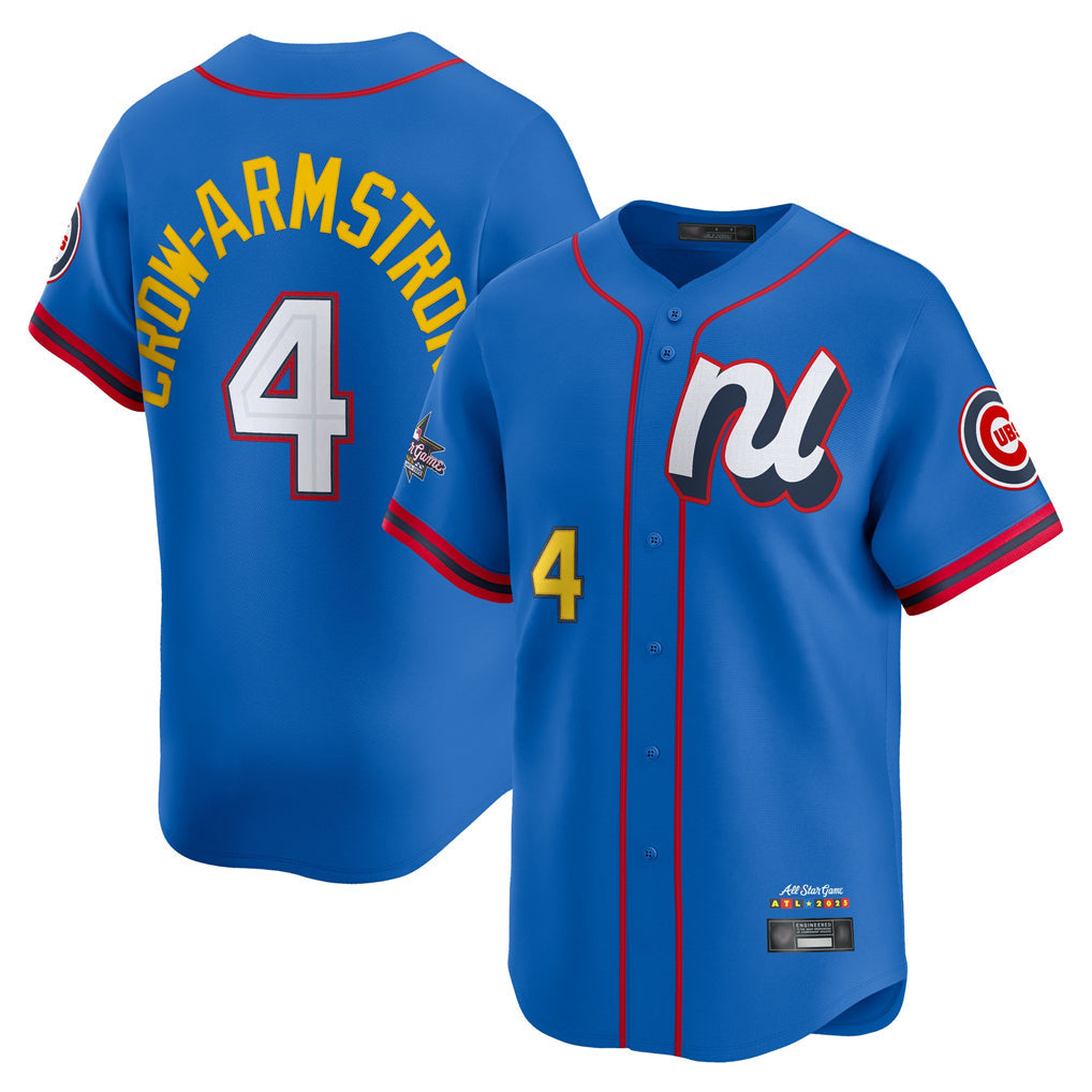 Rebec C.Cubs #4 Pete Crow-Armstrong Player Blue National League All-Star Edition Limited Stitched Jerseys