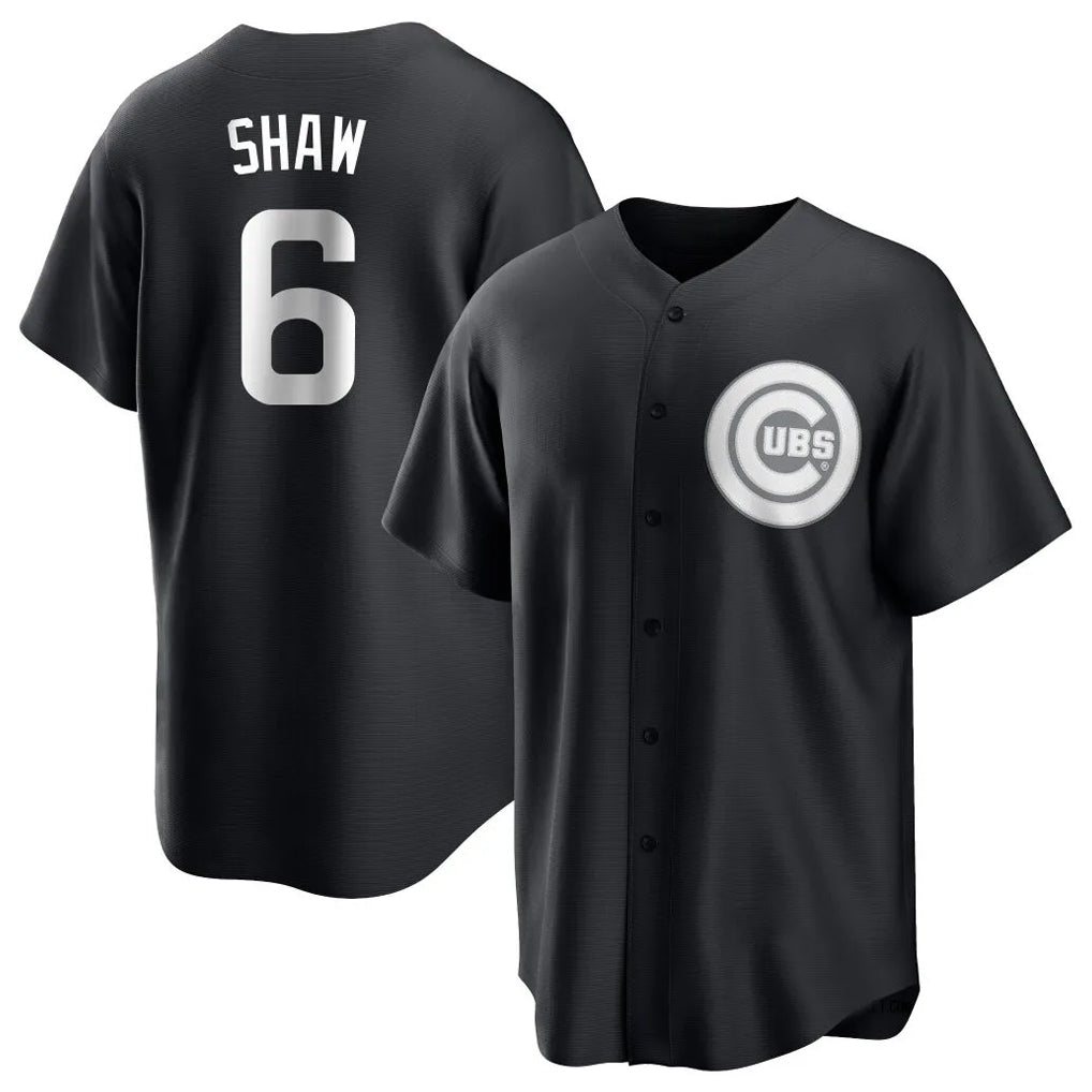 Rebec C.Cubs #6 Matt Shaw Player Black Game Stitched Jerseys
