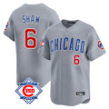 Rebec C.Cubs #6 Matt Shaw Player Gray Road 150th Anniversary Limited Home Stitched Jerseys