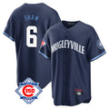 Rebec C.Cubs #6 Matt Shaw Player Navy 150th Anniversary City Connect Home Game Stitched Jerseys
