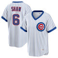 Rebec C.Cubs #6 Matt Shaw Player White T-shirt Cooperstown Collection Limited Stitched Jerseys