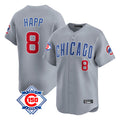 Rebec C.Cubs #8 Ian Happ Player Gray Road 150th Anniversary Limited Home Stitched Jerseys
