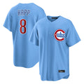 Rebec C.Cubs #8 Ian Happ Player Light Blue Home Game Stitched Jerseys