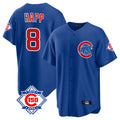 Rebec C.Cubs #8 Ian Happ Player Royal 150th Anniversary Home Game Stitched Jerseys