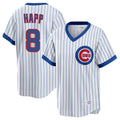 Rebec C.Cubs #8 Ian Happ Player White T-shirt Cooperstown Collection Limited Stitched Jerseys