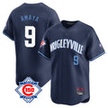 Rebec C.Cubs #9 Miguel Amaya Player Navy City Connect 150th Anniversary Limited Home Stitched Jerseys