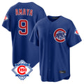 Rebec C.Cubs #9 Miguel Amaya Player Royal 150th Anniversary Home Game Stitched Jerseys
