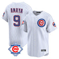 Rebec C.Cubs #9 Miguel Amaya Player White 150th Anniversary Limited Home Game Stitched Jerseys