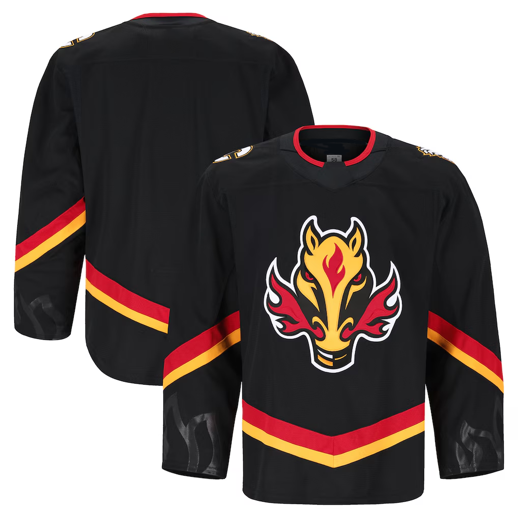 Rebec C.Flames Black Alternate Authentic Pro Jerseys