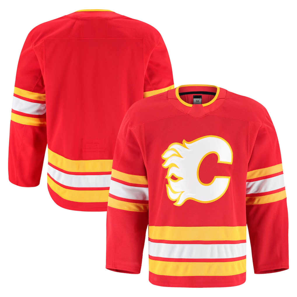 Rebec C.Flames Red Home Authentic Pro Jerseys