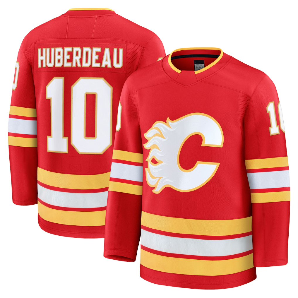 Rebec C.Flames #10 Jonathan Huberdeau Red Home Breakaway Player Jerseys