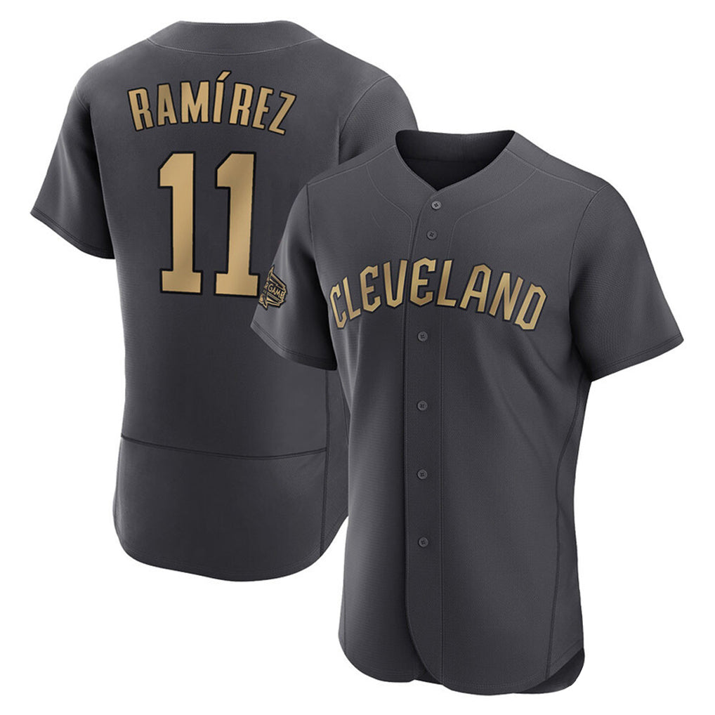 Rebec C.Guardians #11 Jose Ramirez Player Charcoal All-Star Limited Elite Home Stitched Jerseys