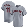 Rebec C.Guardians #11 Jose Ramirez Player Gray Road Limited Home Stitched Jerseys