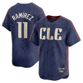 Rebec C.Guardians #11 Jose Ramirez Player Navy City Connect Limited Home Stitched Jerseys