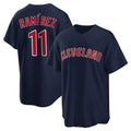 Rebec C.Guardians #11 Jose Ramirez Player Navy Game Home Stitched Jerseys
