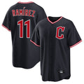 Rebec C.Guardians #11 Jose Ramirez Player Navy Home Game Stitched Jerseys