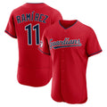 Rebec C.Guardians #11 Jose Ramirez Player Red Limited Elite Home Stitched Jerseys