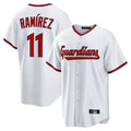 Rebec C.Guardians #11 Jose Ramirez Player White Game Home Stitched Jerseys