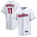 Rebec C.Guardians #11 Jose Ramirez Player White Home Game Stitched Jerseys