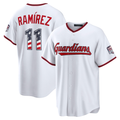 Rebec C.Guardians #11 José Ramírez White USA 250 Fourth of July Home Stadium Jersey