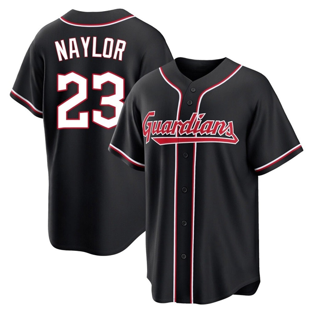 Rebec C.Guardians #23 Bo Naylor Player Black Fashion Out Home Game Stitched Jerseys