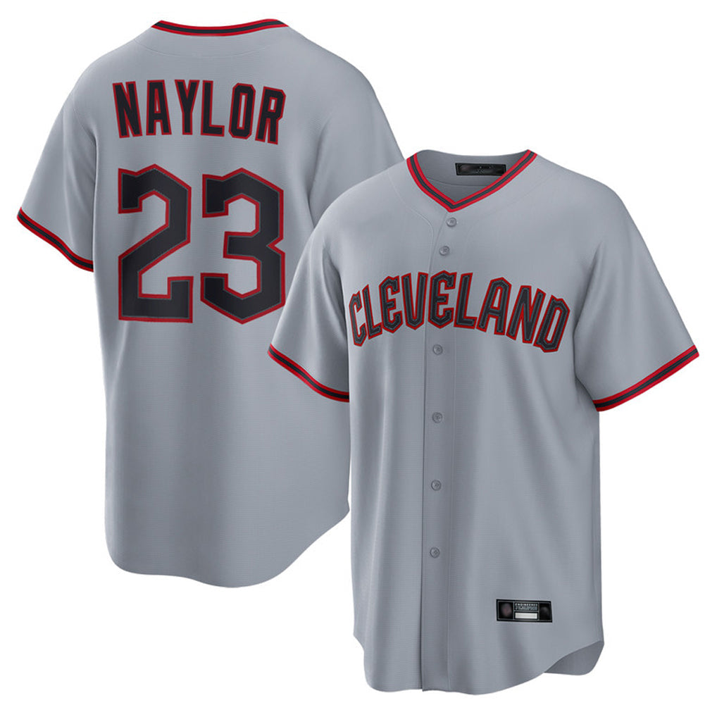 Rebec C.Guardians #23 Bo Naylor Player Gray Home Game Stitched Jerseys